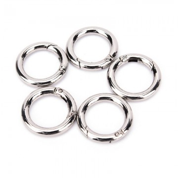 O-ring met veersluiting - 50mm - Zilver