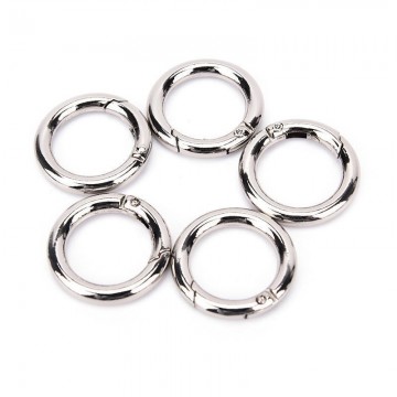 O-ring met veersluiting - 10mm - Zilver