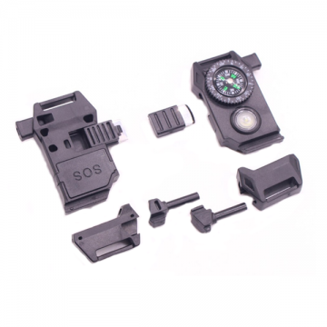 Paracord buckle - Kompas + SOS knop - 7 Delig