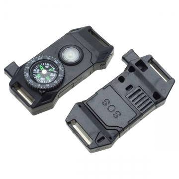 Paracord buckle - Kompas + SOS knop - 7 Delig