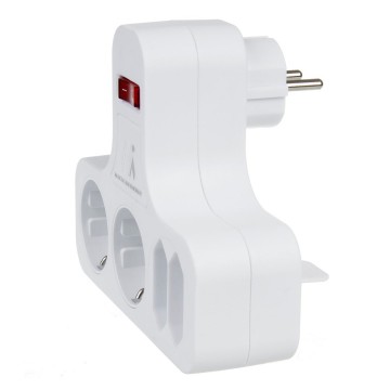 Viervoudig stopcontact - Met schakelaar - 2x 16A + 2x 2.5A - 230V