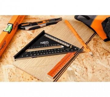 Gradendriehoek met liniaal - 150mm