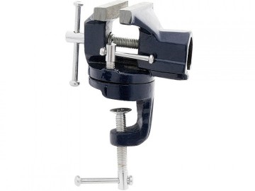 Bankschroef Staal 40mm - Draaibaar - Donkerblauw