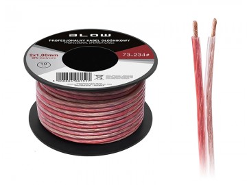 Luidsprekerkabel OFC 2 x 1.00 mm zwart/rood op rol 10 meter