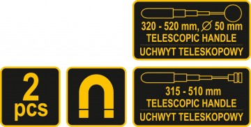 Telescopische pick-up met magneet + telescopische inspectiespiegel