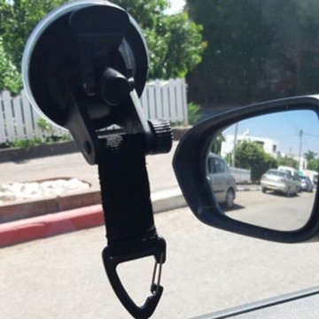 Zuignap met karabijnhaak - 9mm - Universeel