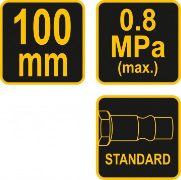 Luchtpistool - 10cm - 8 bar - Universele aansluiting