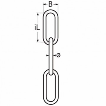 Metalen schakelketting - 3mm - DIN 5685C - Per meter
