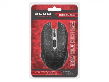 Gaming muis Hurricane - Bedraad - 2400 DPI - LED verlichting