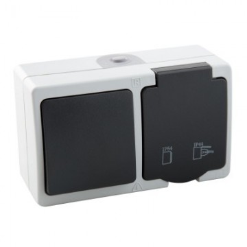 Stopcontact + schakelaar waterdicht - Opbouw2