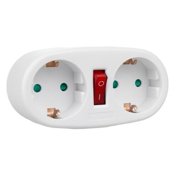 Duo stekker - Met schakelaar - 230V