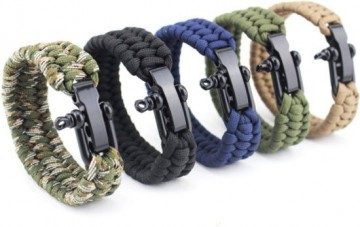 Paracord armband Bruin - RVS verstelbare sluiting4