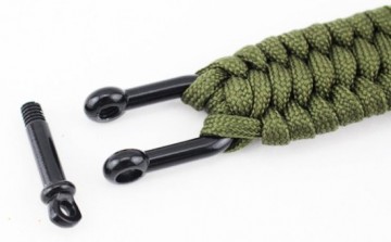 Paracord armband Bruin - RVS verstelbare sluiting2