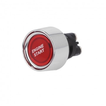 Auto motor startknop - 22mm - SPST NO - Rood- 12V