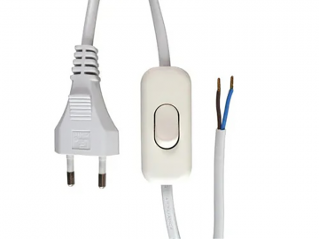 Aansluitsnoer met schakelaar - 0.75mm² - 2 meter - Wit