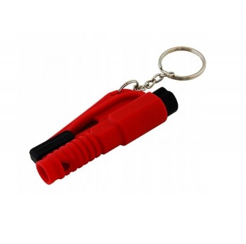 Veiligheidssleutelhanger - 3 in 1 - Rood