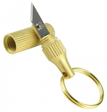 Sleutelhanger met zakmesje - 40mm - Goud