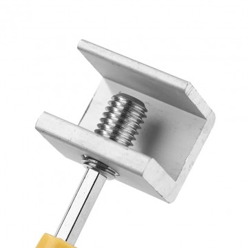 Schuifdeur stopper - 30mm - Met sleutel - Aluminium