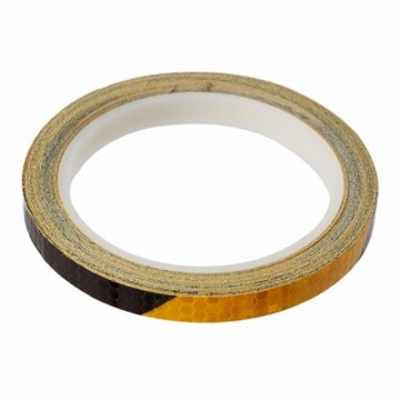 Reflecterende tape - ORANJE ZWART - 8 meter - 8mm