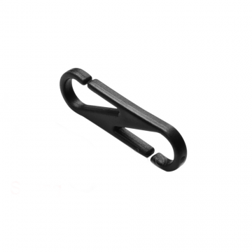 Dubbele bevestigingsclip - 29mm - Zwart