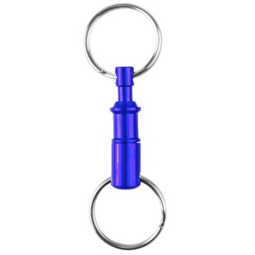 Sleutelring BLAUW deelbare sleutelhanger - Aluminium