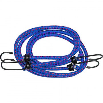 Snelbinder met spinhaak - 200 cm - Blauw - 2 stuks