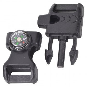 Paracord buckle - Kompas + Fluit - Groot2