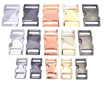 Paracord metalen buckle / sluiting - Gun metal - 30 x 50mm