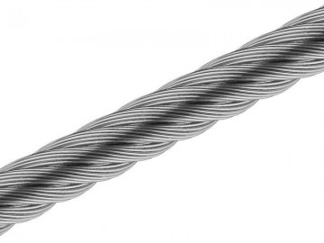 Staalkabel - 4mm - 6x7 + FC - Gegalvaniseerd - 100 meter op rol 