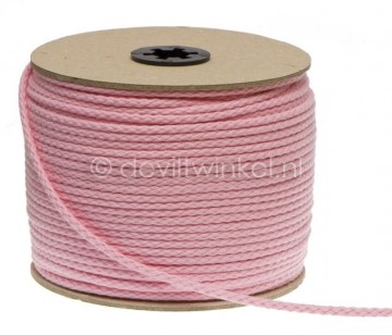 3mm Elastisch Touw - Roze - 50 meter op rol