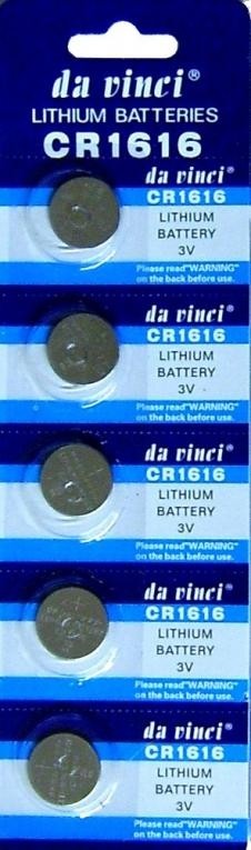 Lithium knoopcel CR1616 (5 stuks)