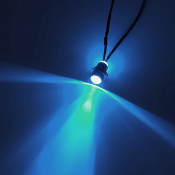 Mini LED spotverlichting - Crystal blauw - 10mm - 12/24V