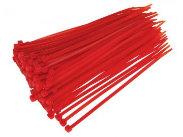 Kabelbinders Tie-Wraps 250x3.6mm Rood