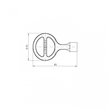 D sleutel halve maan - 15.9mm