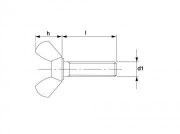 M4 nylon vleugelbout - 4 x 8mm - 10 stuks