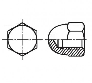 M4 Dopmoer- 7mm - BN 150- DIN 1587- metrisch