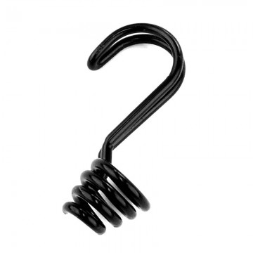 Omgekeerde dubbele haak - 8mm - Zwart