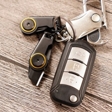 Mini stanleymes sleutelhanger - Zwart