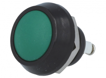 Push schakelaar - 12mm - SPST NO - 36V - Groen