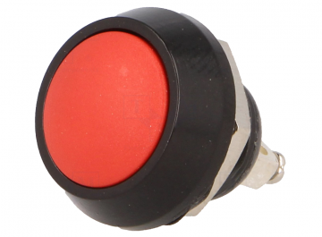 Push schakelaar - 12mm - SPST NO - 36V - Rood