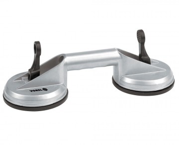 Dubbele zuignap aluminium - 2x 115mm - 70KG - met handgreep