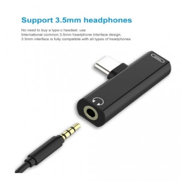 USB-C Duo adapter - naar mini jack + USB-C3