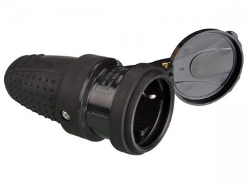 Contrastekker rubber waterdicht - 230V