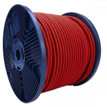4mm Elastisch Touw - Bordeaux rood - 100 meter op rol