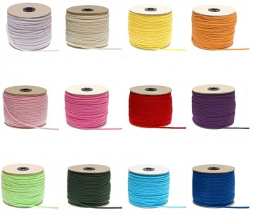 3mm Elastisch Touw - Donkerbruin - 50 meter op rol