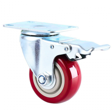 Engplset of galvanized steel swivel castors with brake 200kg 207632