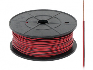 FLRY -B kabel - 1x 0,75mm - Rood/Zwart - Per meter