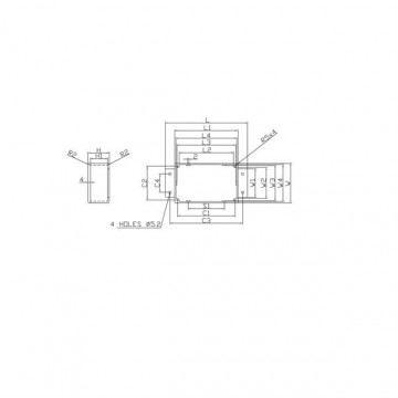 Waterdichte behuizing - Aluminium - 140 x 100 x 75mm