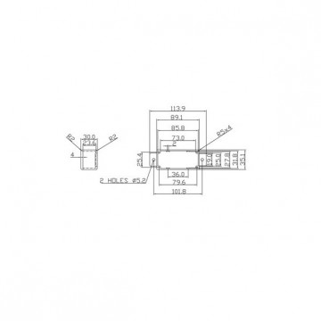 Waterdichte behuizing - Aluminium - 89 x 35 x 30mm