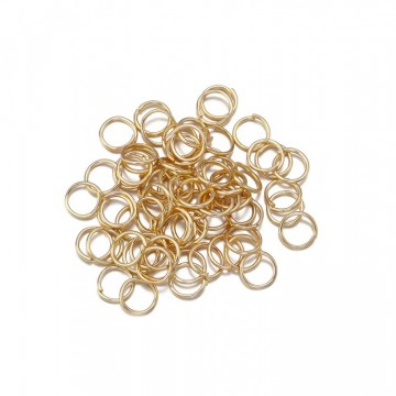 Sleutelring - 5mm - Geelgoud - Per 200 stuks